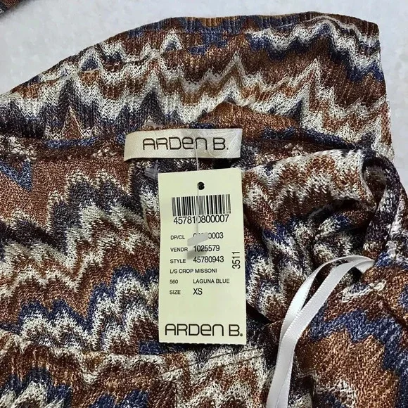 Arden B NWT Crop Kimono Sleeves Blouse Women XS - Picture 6 of 8